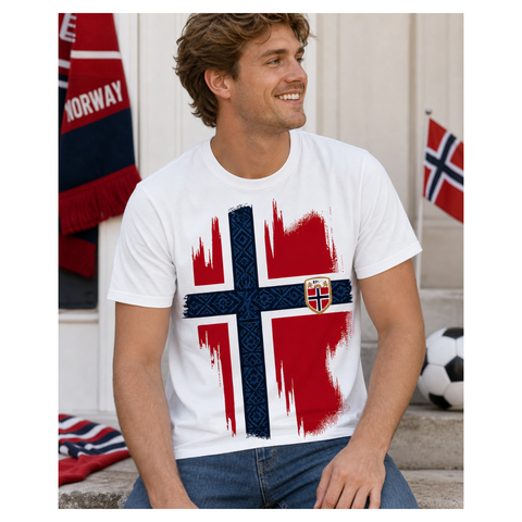 T-Shirt mit Norwegen-Flagge